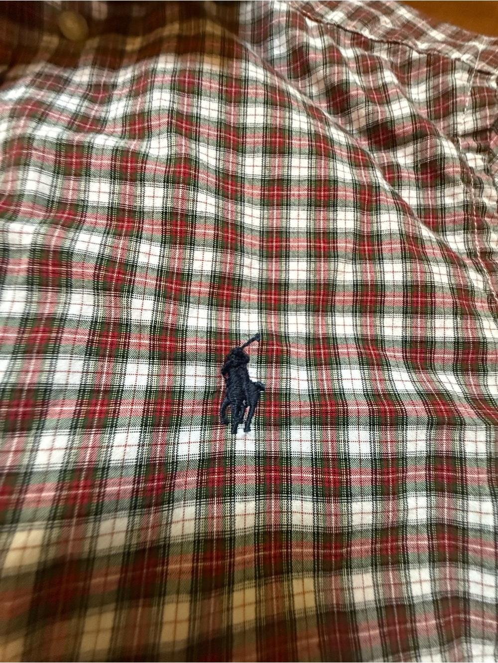 Ralph Lauren Plaid Button-Down Shirt Sz 10-12 - Picture 4 of 5